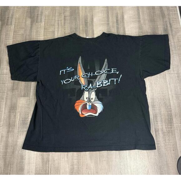 Vintage Cleveland Browns Looney Tunes Doublesided Taz Bugs Bunny T Shirt 1995 XL - Picture 5 of 8